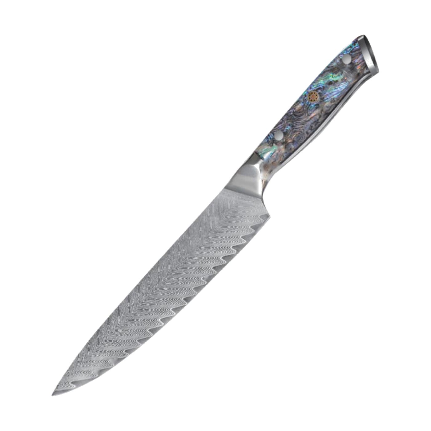 Chef's knife — green handle · W-5515