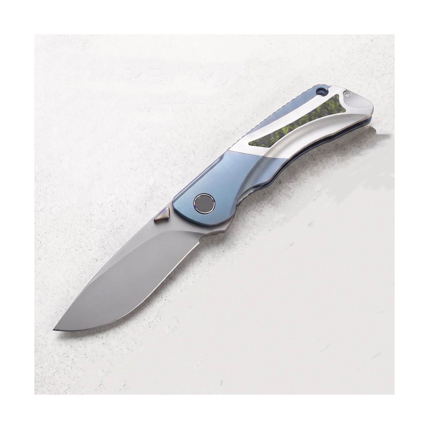 Folding pocket knife — blue handle · W-5534