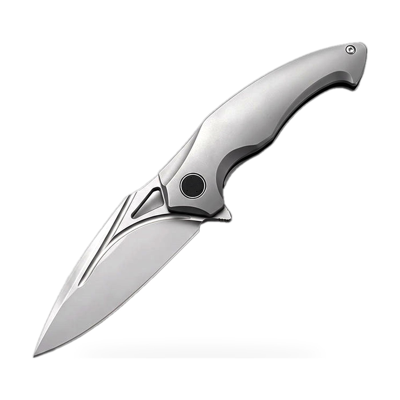 Folding pocket knife — silver handle · W-9011