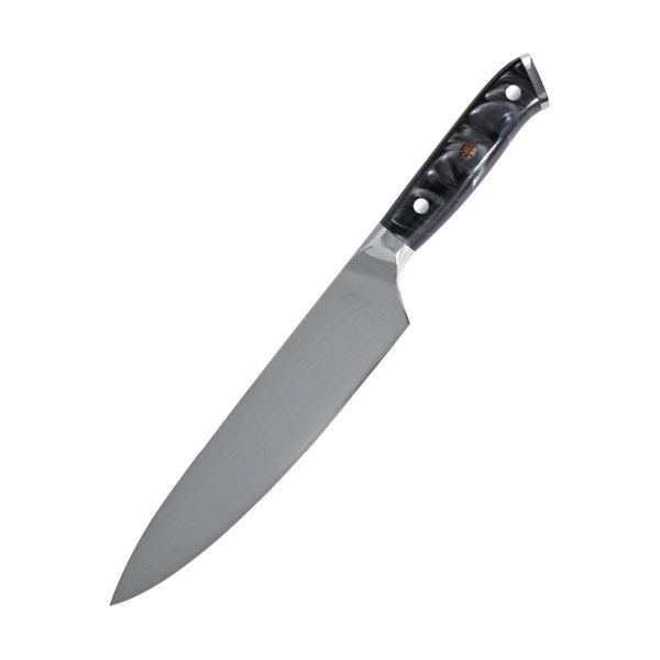 Chef's knife — black handle — photo code W-8248
