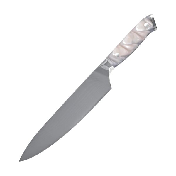 Chef's knife — pearl white handle — photo code W-9155